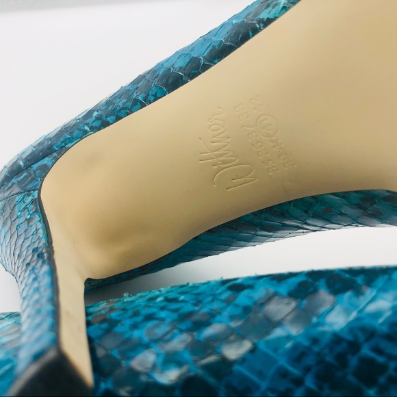 WITTNER Atwell SNAKESKIN leather Stiletto Heel Shoes | Size : 41  ~ NEW - Picture 10 of 15